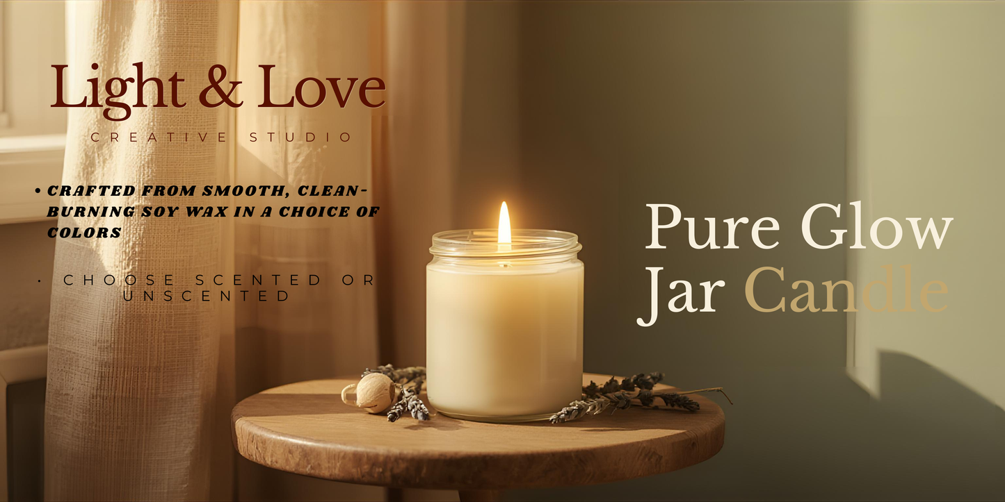 pure glow jar candle (soy wax)