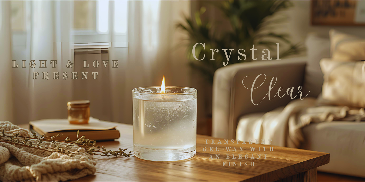 crystal clear jar candle (gel wax)